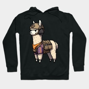 Tactical Alpaca Adventure Tee: Where Whimsy Meets Command Hoodie